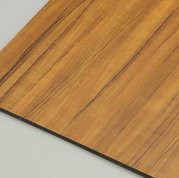 Teak Aluminum Alloy Wood Finish Acp Sheets 0.3CM Aluminium Pvdf Coating