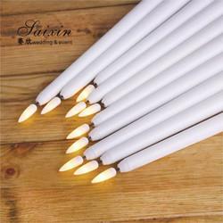 LED Taper velas de casamento centrais decoração controle remoto longo