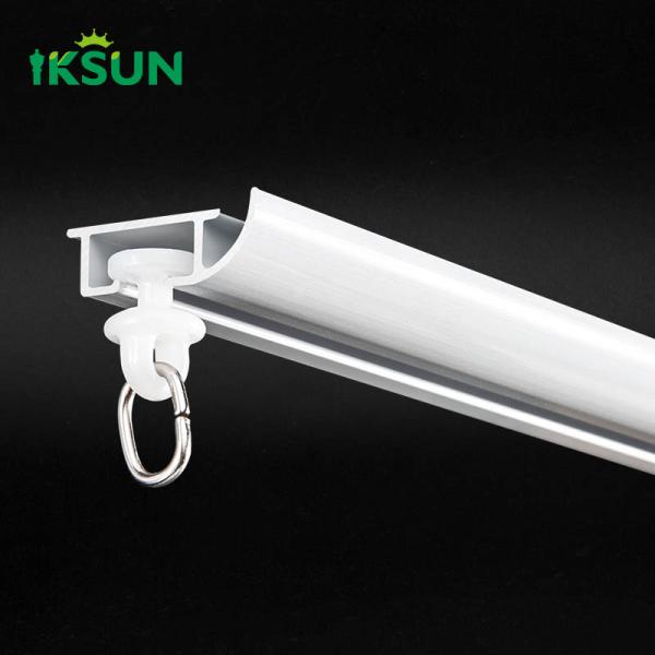 Stable Installation Window Ultra Thin Track Wall Mounted Aluminium  Curtain Track For Bay Windows