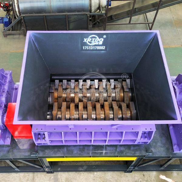 Precio de fábrica Triturador de plástico de doble eje para residuos de plástico planta de reciclaje Triturador de bloques de plástico