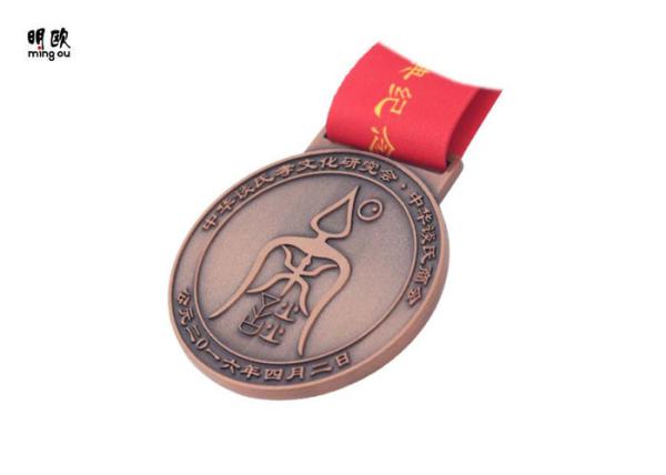 Bronze Custom Award Medals For Marathon Participants , Zinc Alloy