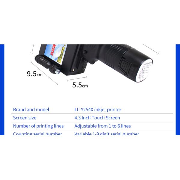English Language Custom Handjet Batch Coding Machine for Plastic Carton Bottle Body