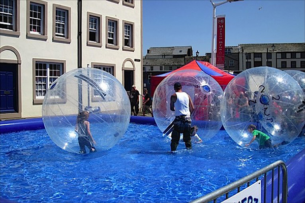 Giant Inflatable Bubble Jumbo Water Ball 2.5m Size With Waterproof 0.8mm PVC