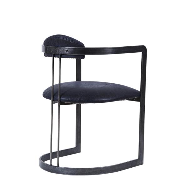 Single Genuine Leather Dining Room Chairs Metal Frame Home / Hotel Furniture