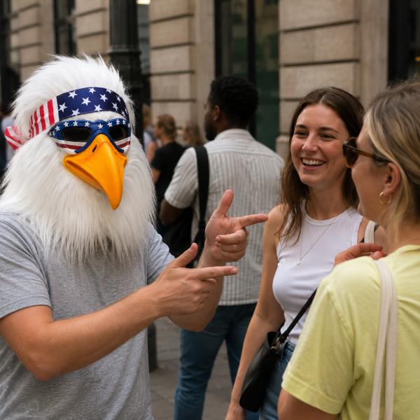 Realistic Full-Head Eagle Latex Mask with American Flag Headband, Perfect for Parties, Cosplay, Halloween, Costume Events, Festivals, Patriotic Celebrations, and Fun Dress-Up Occasions