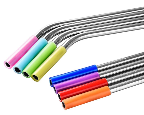 FDA Food Grade Flexible Silicone Tubing Round Shape For Stainless Steel Straw