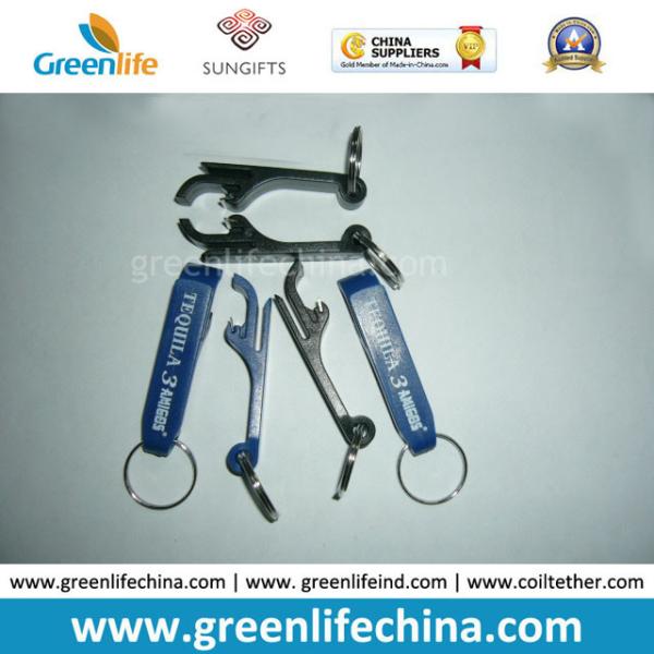 Promotional Plastic Beer Bottle Opener with Key Ring Good Advertismental Product