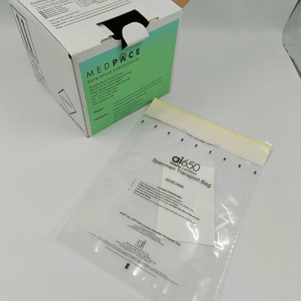 Sacos de amostra de plástico transparente de 95 kpa para laboratório