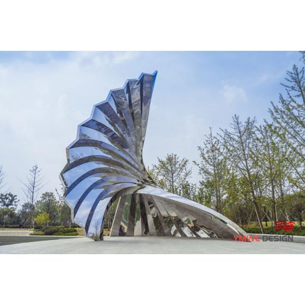 Large Stainless Steel Park Sculpture for Landscape Modern Metal Landscape Sculpture