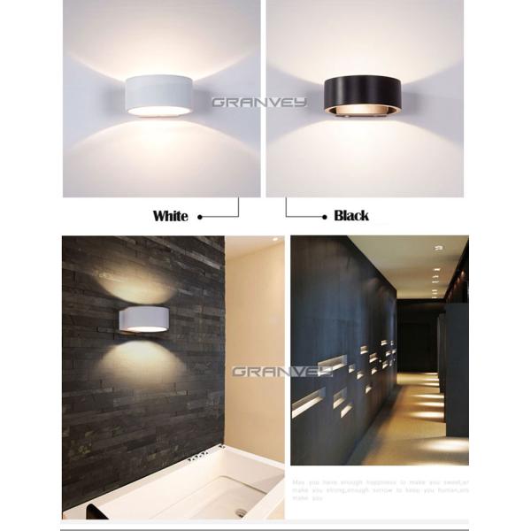 Round Shape Indoor LED Wall Lights 5 Wattage High Luminous White Housing Color