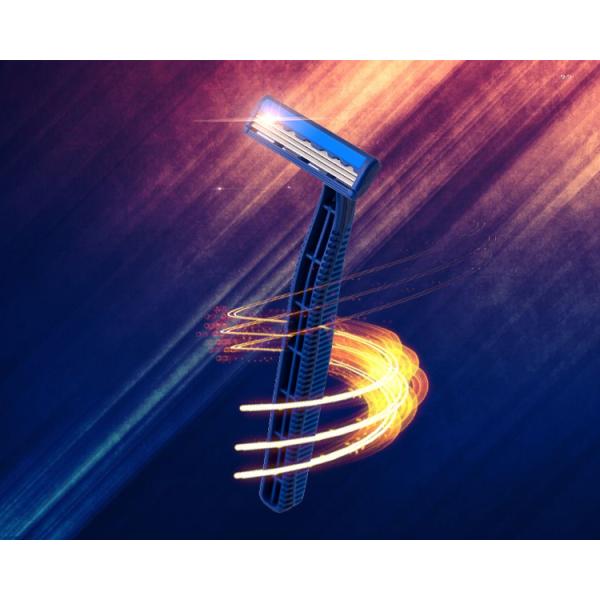 Blue Disposable Triple Blade Razor With Sweden Imported Stainless Steel Blade