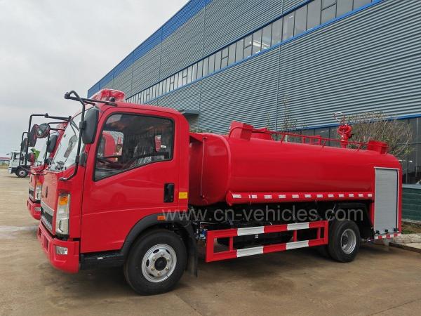 HOWO 8000Liter Water Tanker Fire Engine Truck