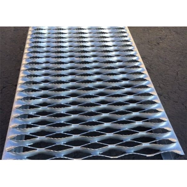 Stainless 2MM Galvanized Steel Grating 240 X 4020MM / Anti Slip Tread Plates