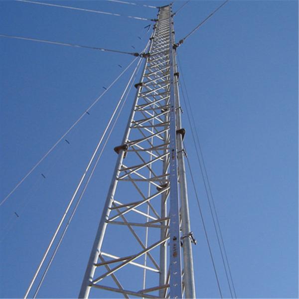 High Quality 50m Tubular Steel Wifi Antenna Telecommunication Guyed Tower