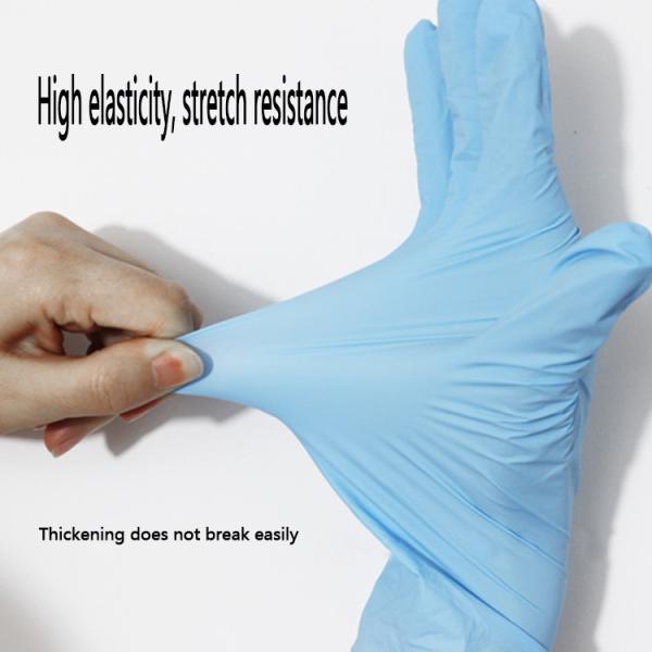 Anti Bacterial  Disposable Nitrile Gloves Smooth Nitrile Butadiene Gloves