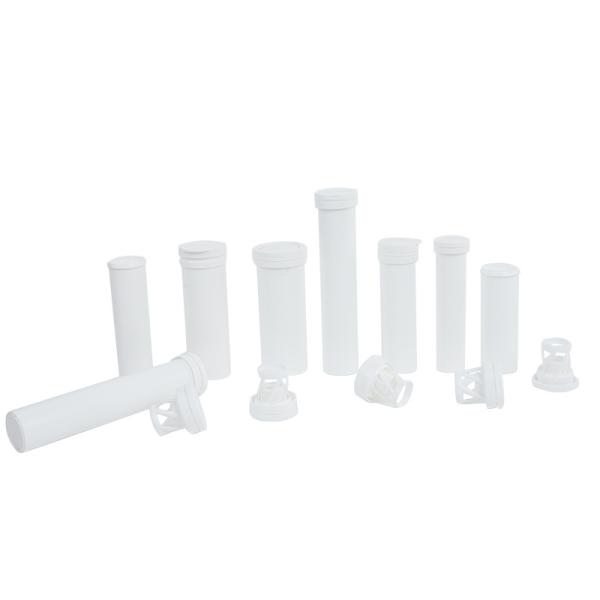 Plastic Packaging Empty Vitamin C Effervescent Tablet Bottle with Desiccant Cover