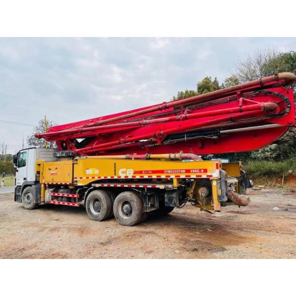 Hydraulic Machining Process Cylinder Type 49 Meter Concrete Pump Truck on Mercedes Benz