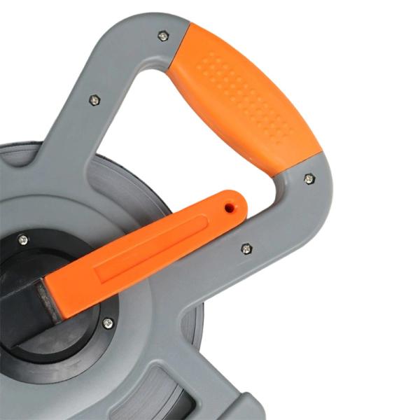 30M 50M 100M Retractable Metric Tape Open Reel Long Steel Tape Measure Measuring Ruler Woodworking Construction Site Surveying