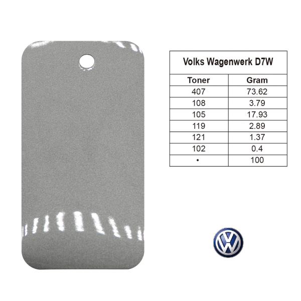 Volkswagen 7DW Silver Car Paint Liquid Coating 1Lx12 1-3 Years Shelf Life