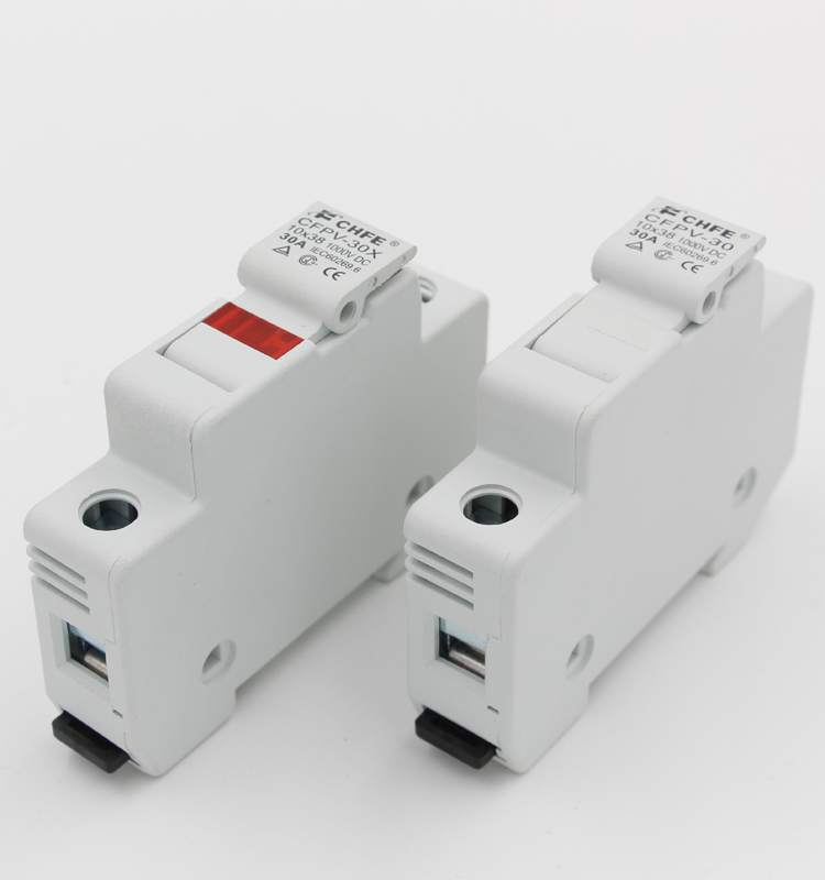 10X38 1A to 32A 1000V DC Solar PV Fuse Holder GPV Thermal Porcelain Fuse Base Switch with Indicator Lamp