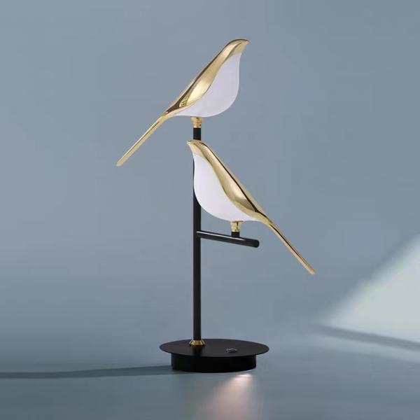 Modern Luxury Gold Table Lamp For Hotel Home Living Room Decoration Desk Light With Bird Shape