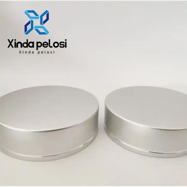 Capas de garrafas de alumínio para cosméticos Acrílico congelado Vazio, transparente, redondo, vidro de amostra Capela de frasco de creme de plástico