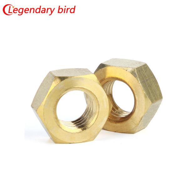 Custom hardware M8 M10 M12 M20 Brass Hex Nut DIN933 Copper Nut