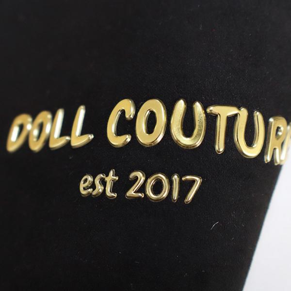 Waterproof Custom 3D TPU Heat Transfer Patches Gold Clothing Patches High Frequency Logo Hook And Loop