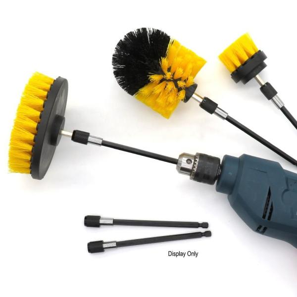 Набор буровой щетки 4 шт. Буровая щетка Мощный скраббер Чистящая щетка Расширенная длинная установка для бытовой чистки