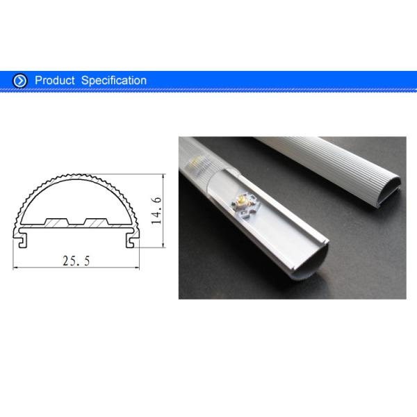 Half Round LED Strip Aluminium Extrusion Cover Bar With 6063 6061 T8 Material