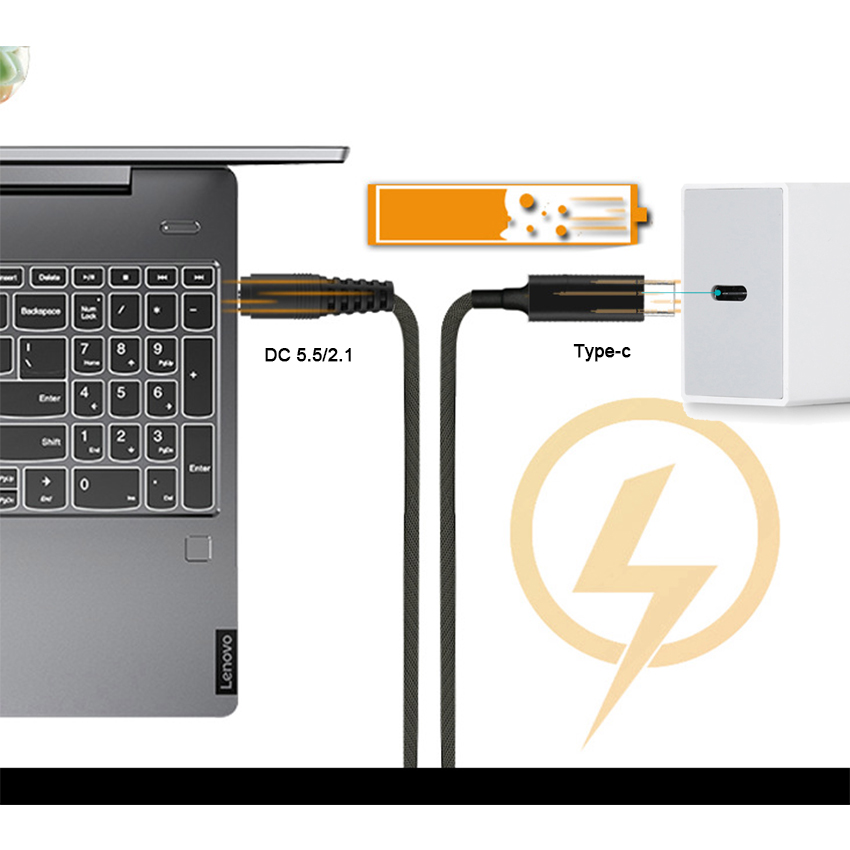 Кабель USB-C для повышения напряжения постоянного тока для зарядки ноутбука, роутера 12 В 20 В
