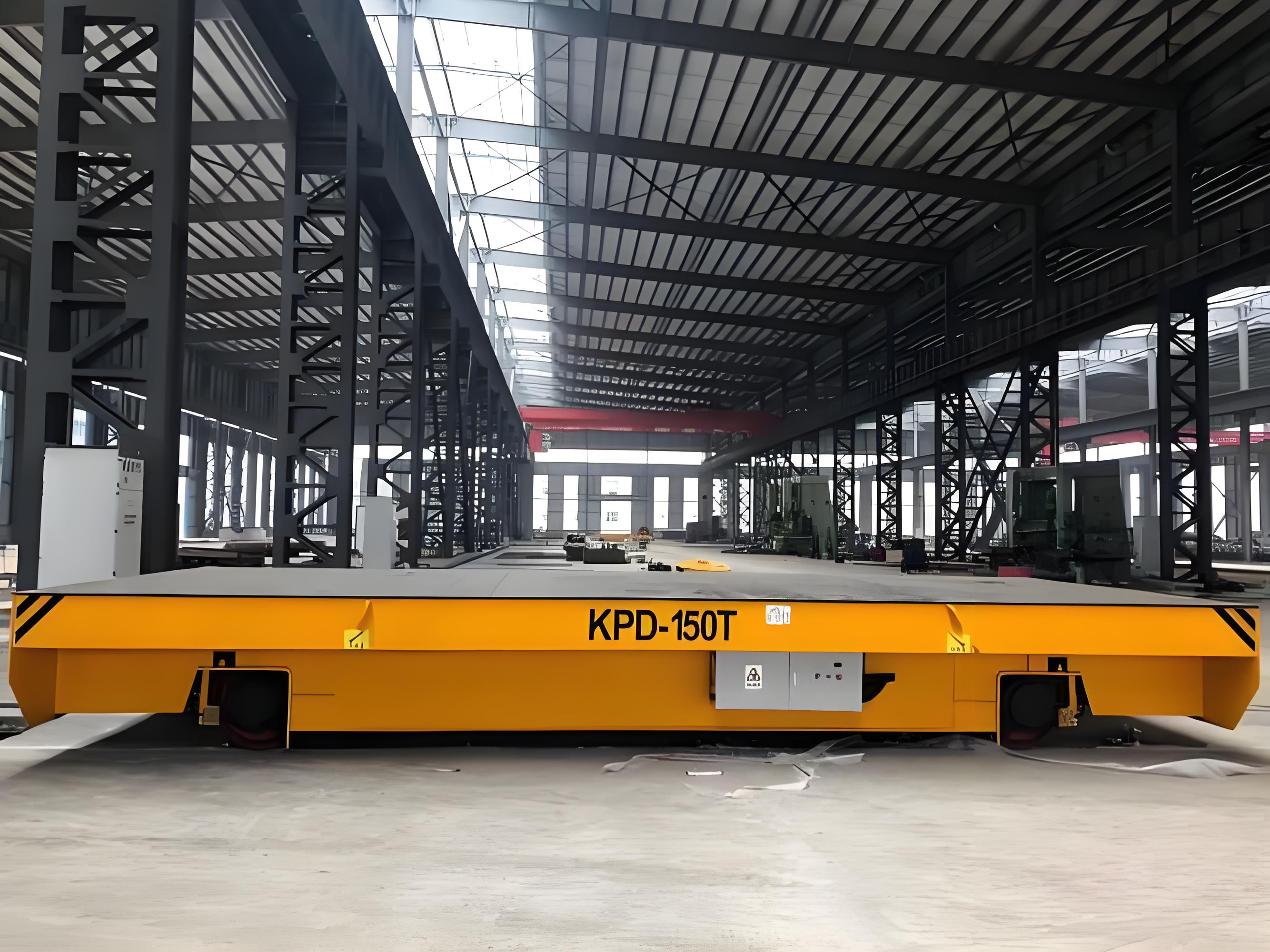 Battery Driven Trackless Transfer Cart Heavy Steel Structure For Factory Workshop Material Handling
