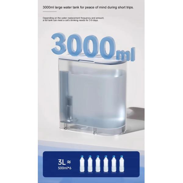 330*235*250 mm Automatic Smart Cat Fountain Water Dispenser with Wireless Dirty Water Separation and Live Clean Function