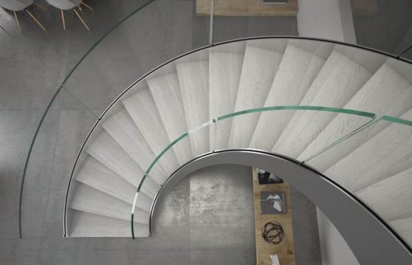 Wrought Iron Interior Stair Railings Spiral Staircase Glass Curved Banister Handrail