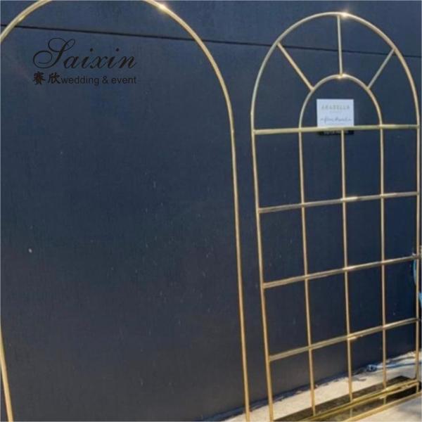 Venda quente Arco de metal branco de casamento pano de fundo para decoração de casamento palco festa