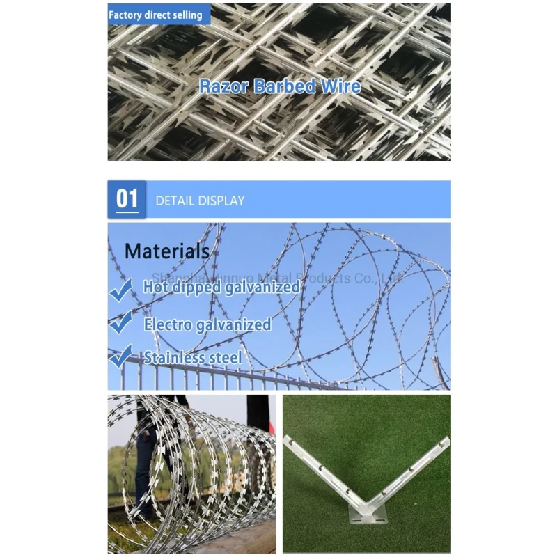 Galvanized PVC Stainless Steel Concertina Razor Barbed Wire Bto-22 Bto-60 Cbt-65 Fencing Wire Price