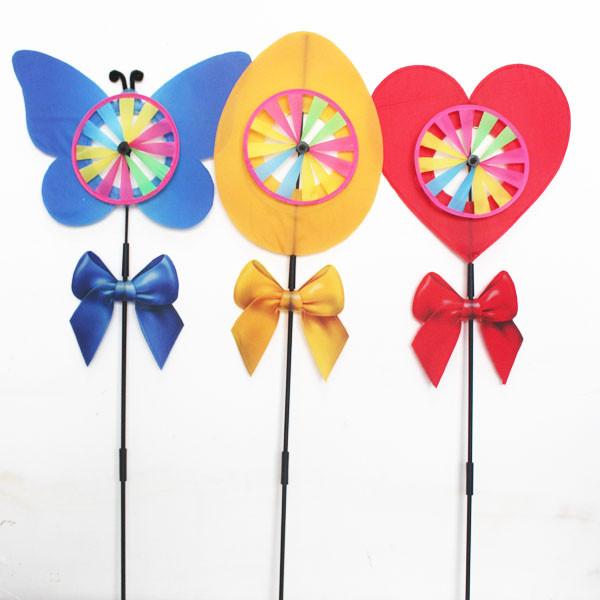Spring Seasonal windmill yard stake butterfly egg heart