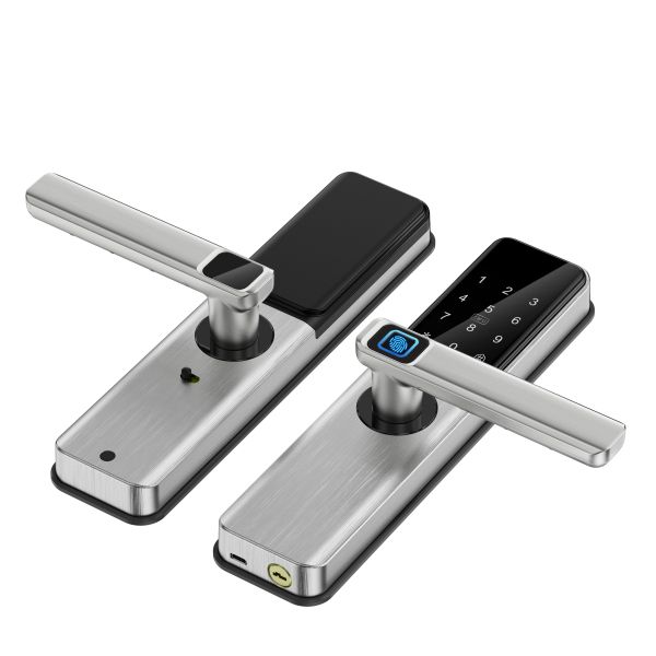 Tuya App Smart Fingerprint & Key Home Security Door Lock Polished Digital Intelligent Electric Smart Lock for Your Home System