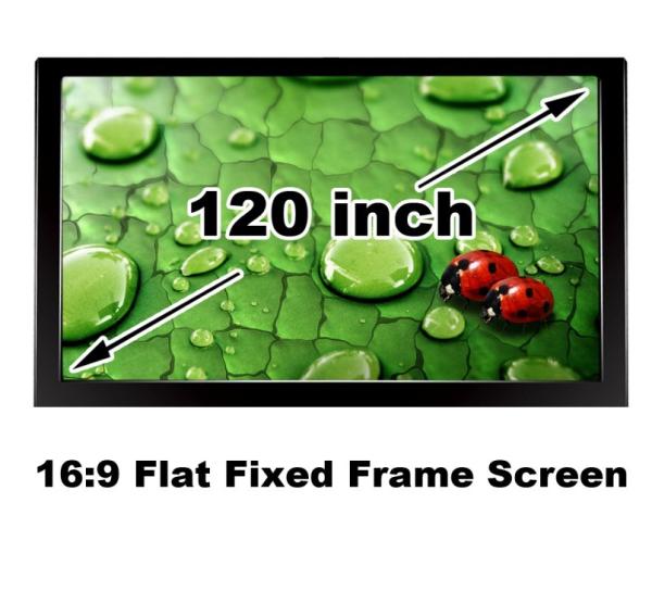Best Quality 120 Inch 16:9 Home Cinema Theater Projection Screen Flat Fixed Frame DIY