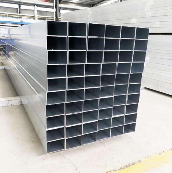 6063 6061 Aluminium Hollow Pipe , Aluminum Alloy Tube With Rectangular Square Shape