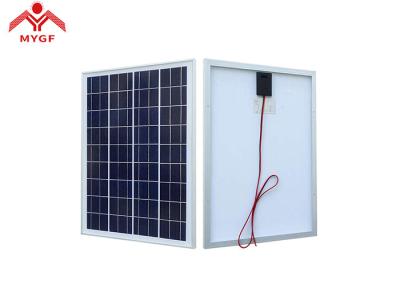 Tempered Glass 25W Polycrystalline Solar Panel ECO Friendly Alu Minum Alloy