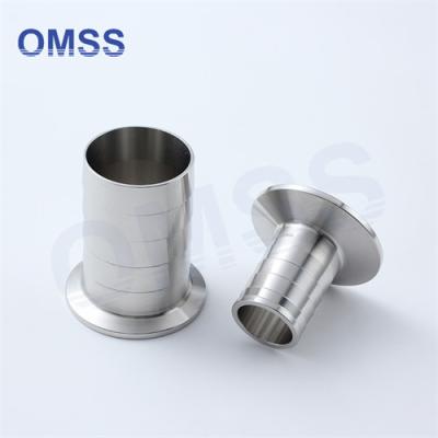14MPHR Tri Clamp Acessórios sanitários Adaptador de mangueira de borracha 3a SS316l Ferrule de 1,5