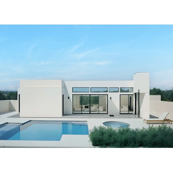 Prefab Light Gauge Steel Frame Single Family Home Steel Kits With 3bedroom
