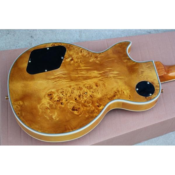 Custmosized Yellow Brown Electric Guitar with EMG Pickups Musical Instruments Sales