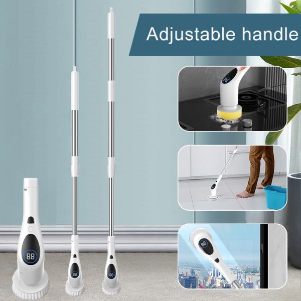 Interchangeable Electric Cleaning Brush Spinning Shower Cleaner 320RPM
