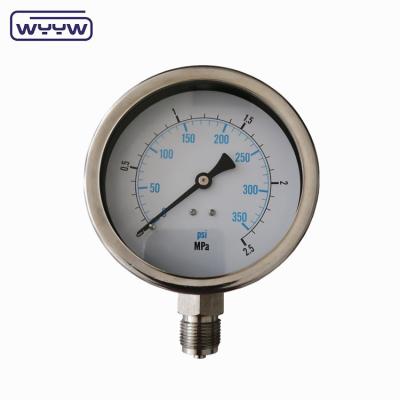 SS304 0-100Bar PSI 63mm 100mm Glycerin Manometer Pressure Gauge Glycerin Filled