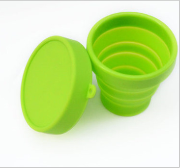 Flexible Bpa Free Silicone Water Cup With Lids For Kids , Adults Toothbrush Cup