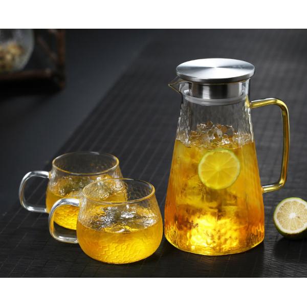 стеклянный кувшин холодильника 1400мл/1700мл, облегченный закаленный стеклянный кувшин