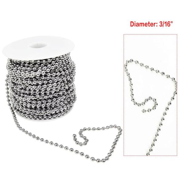Ball Chain Spool Stainless Steel 304 with 100 Clasps for DIY Projects