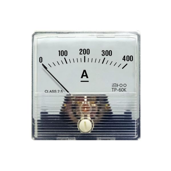 TP-60K Analog DC Ammeter 0-400A 60x60mm Panel Current Meter for Welding Machine & Power Distribution Equipment